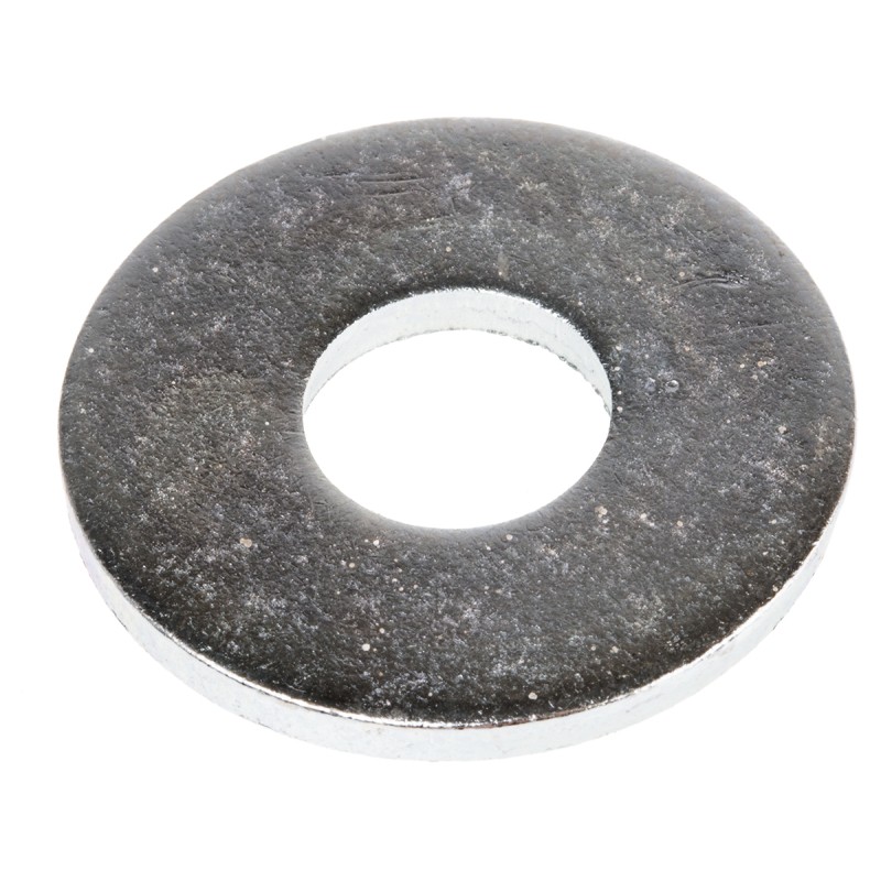 1 Bag of 100 - Bright Zinc Plated Steel Plain Washers, M10, M10, BS 4320