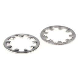 1 Bag of 100 - A2 304 Stainless Steel Internal Tooth Shakeproof Washer, M10, DIN 6797J