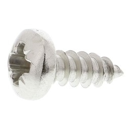 1 Bag of 100 - RS PRO Plain Stainless Steel Pan Head Self Tapping Screw, N°6 x 3/8in Long 9.5mm Long
