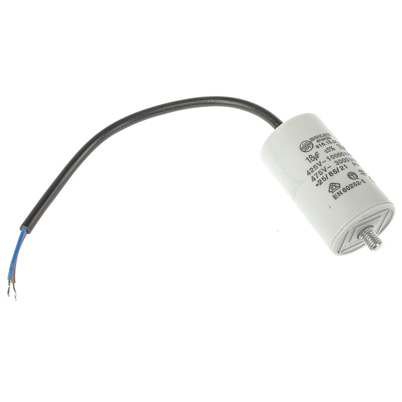 1 pcs - Ducati Energia 4.16.10 Polypropylene Film Capacitor, 400 - 500V ac, ±5%, 18μF, Stud Mount