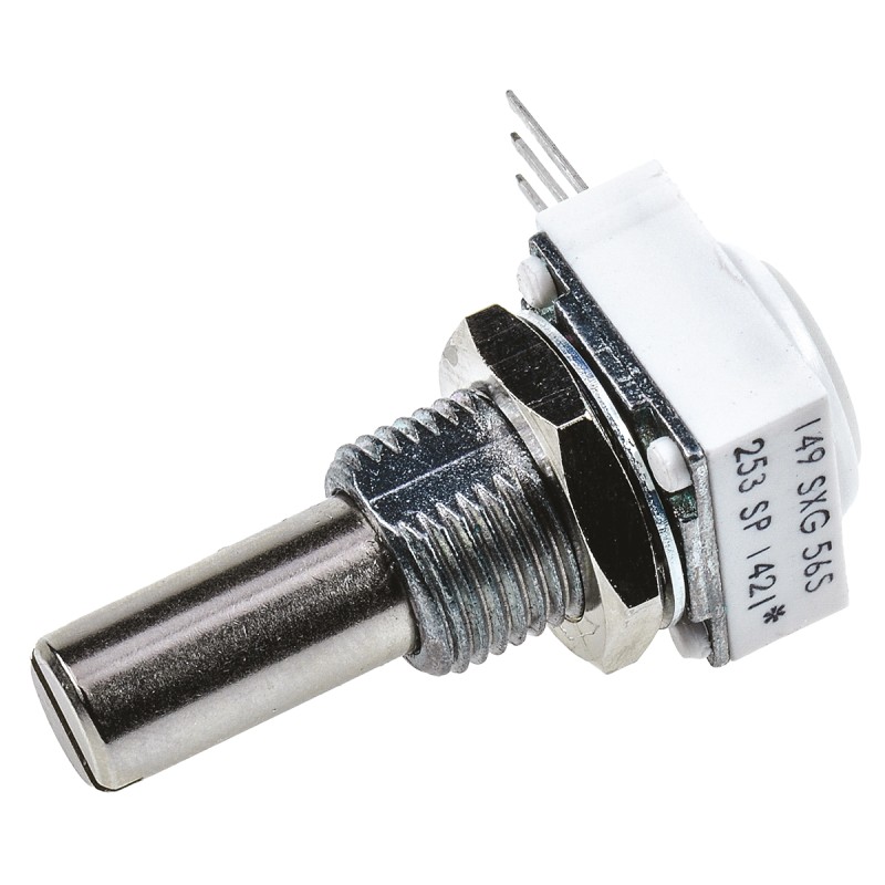 1 pcs - Vishay 25kΩ Rotary Potentiometer 1-Gang, Panel Mount (Through Hole), 14910F0GJSX10253KA