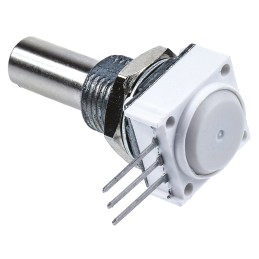 1 pcs - Vishay 25kΩ Rotary Potentiometer 1-Gang, Panel Mount (Through Hole), 14910F0GJSX10253KA