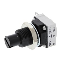 1 pcs - Vishay 10kΩ Rotary Potentiometer 1-Gang Panel Mount, P11P1F0GGSY00103KA