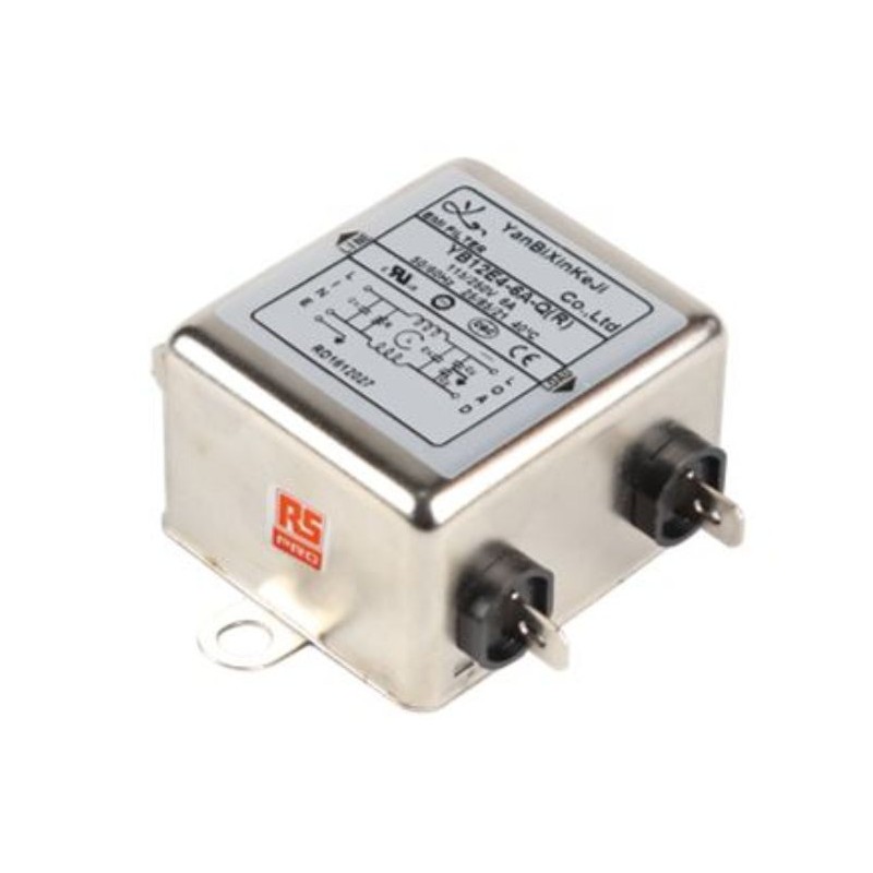 108 pcs - RS PRO 6A 115/250 V ac 50/60Hz, Chassis Mount Power Line Filter, Fast-On, Single Phase