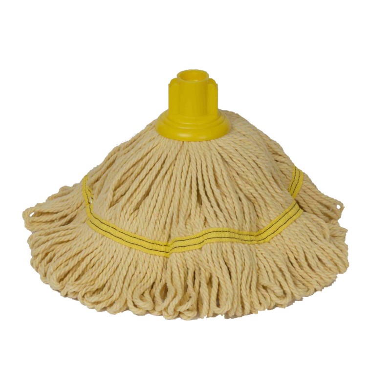 1 pcs - Vikan 200g Yellow Cotton Mop and Handle