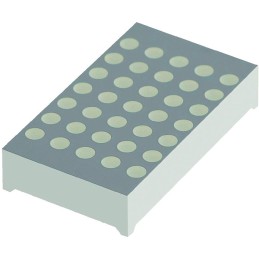 1 pcs - TBA12-11SURKCGKWA Kingbright Dot Matrix LED Display, CA 7 x 5 Dot Matrix Green, Red 73000 ucd, 130000 ucd 30.5mm