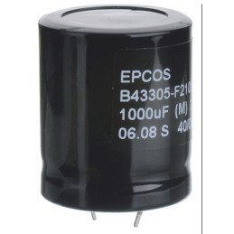 60 pcs - EPCOS 1000μF Aluminium Electrolytic Capacitor 400V dc, Snap-In - B43305A9108M000