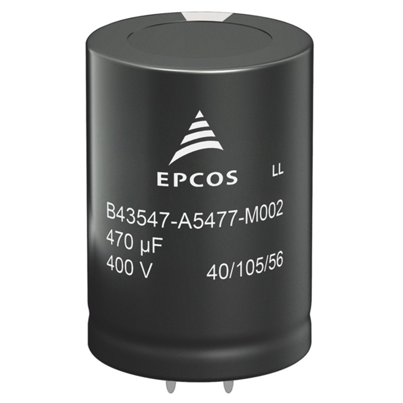 60 pcs - EPCOS 470μF Aluminium Electrolytic Capacitor 450V dc, Snap-In - B43547A5477M000