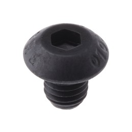 1 Bag of 100 - RS PRO Black, Self-Colour Steel Hex Socket Button Screw, ISO 7380, M5 x 6mm