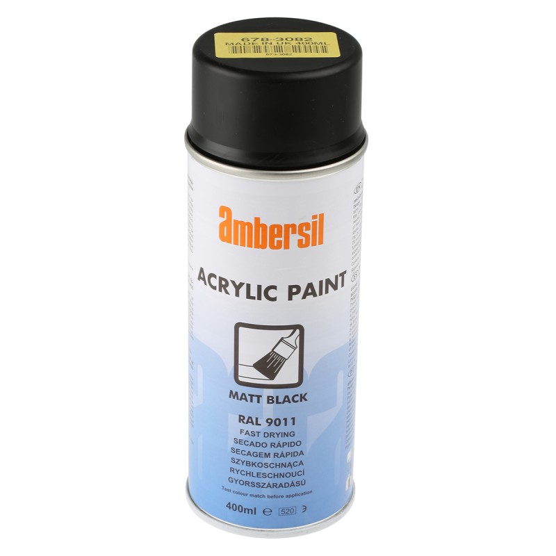1 pcs - Ambersil 400ml Black Matt Spray Paint
