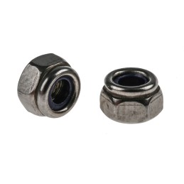 1 Bag of 100 - RS PRO, Plain Lock Nut, DIN 985, M4
