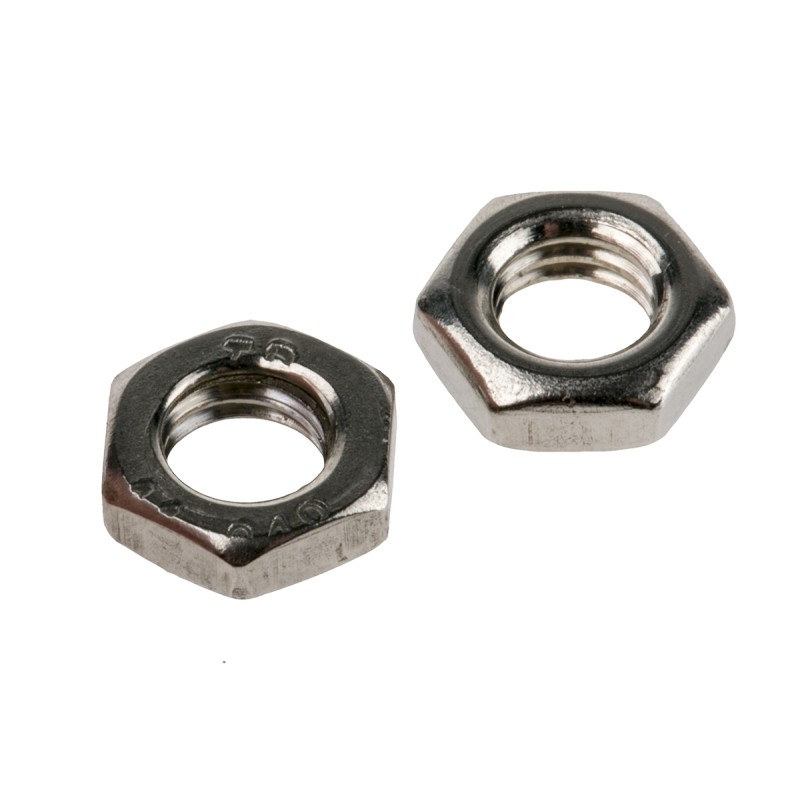 1 Bag of 100 - RS PRO, Plain Stainless Steel Hex Nut, DIN 439, M5