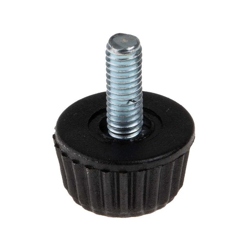 1 Pack of 10 - RS PRO Black Knurled Clamping Knob, M4, Threaded Hole