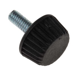 1 Pack of 10 - RS PRO Black Knurled Clamping Knob, M4, Threaded Hole