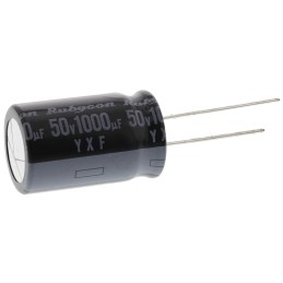 600 pcs - Rubycon 1000μF Aluminium Electrolytic Capacitor 50V dc, Radial, Through Hole - 50YXF1000M16X25