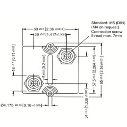 1 pcs - RS PRO, 5Ω 2kW Thick Film Chassis Mount Resistor ±10%
