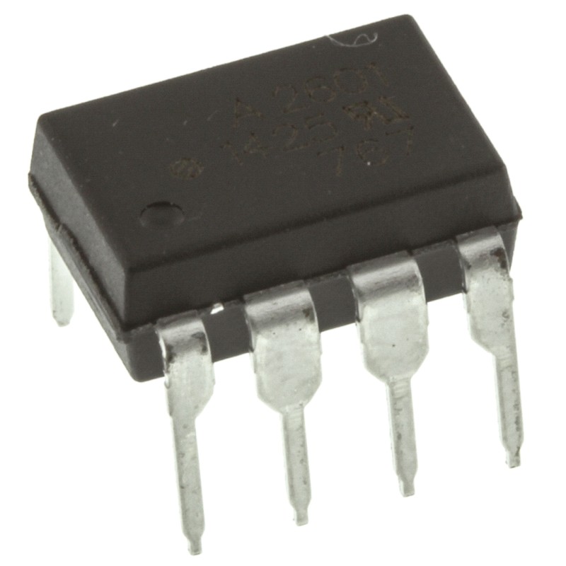 10 pcs - Broadcom, HCPL-2601-000E DC Input Transistor Output Optocoupler, Through Hole, 8-Pin DIP
