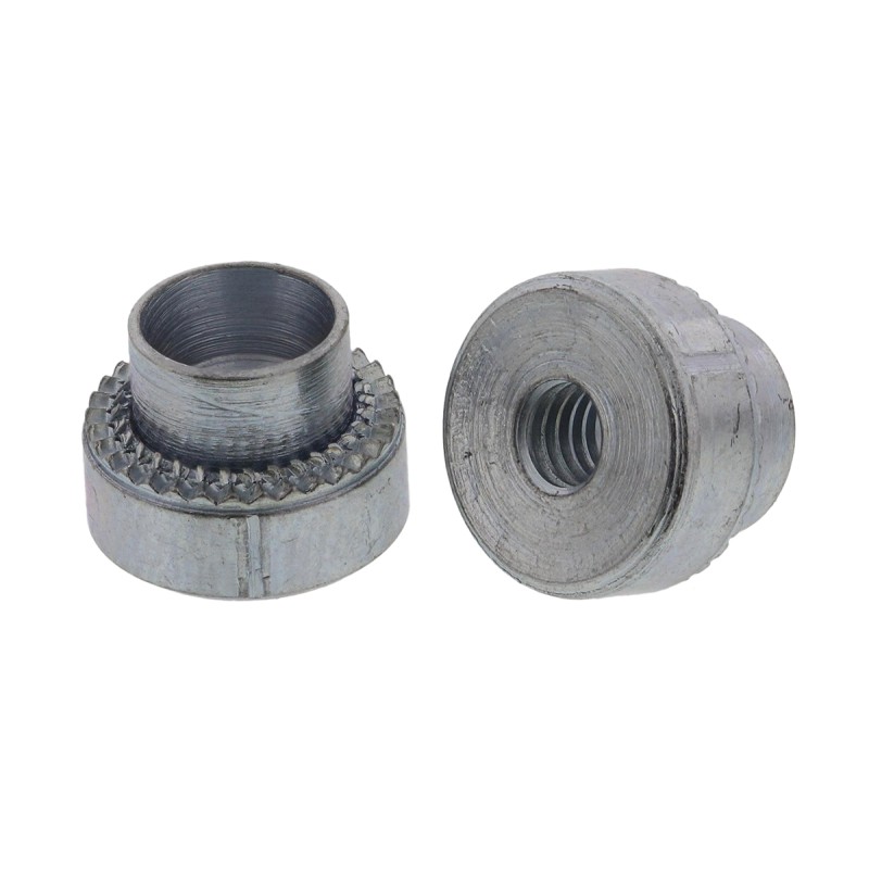 1 Bag of 100 - Hank Zinc plated & clear Passivated Steel Rivet Bush, M3