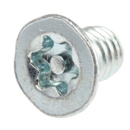 1 Bag of 100 - RS PRO Bright Zinc Plated Flat Steel Tamper Proof Security Screw, M4 x 6mm