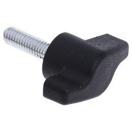 1 Pack of 10 - RS PRO Black Wing Clamping Knob, M6, Threaded Stud