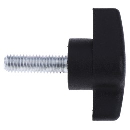 1 Pack of 10 - RS PRO Black Wing Clamping Knob, M6, Threaded Stud