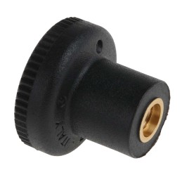 1 Pack of 10 - RS PRO Black Knurled Clamping Knob, M5, Threaded Hole