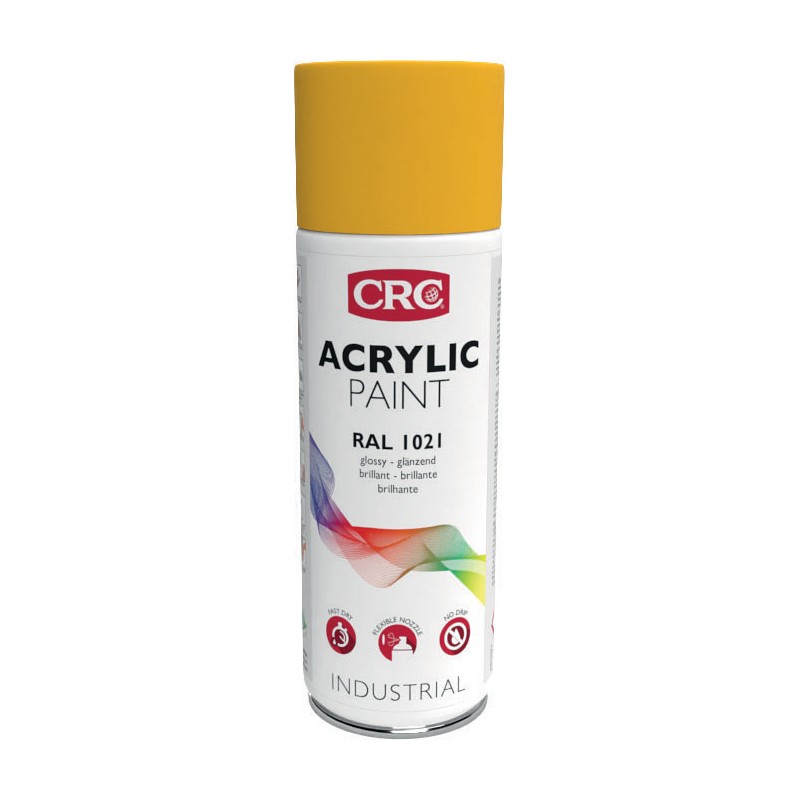 1 pcs - CRC 400ml RAL 1021 Yellow Gloss Spray Paint