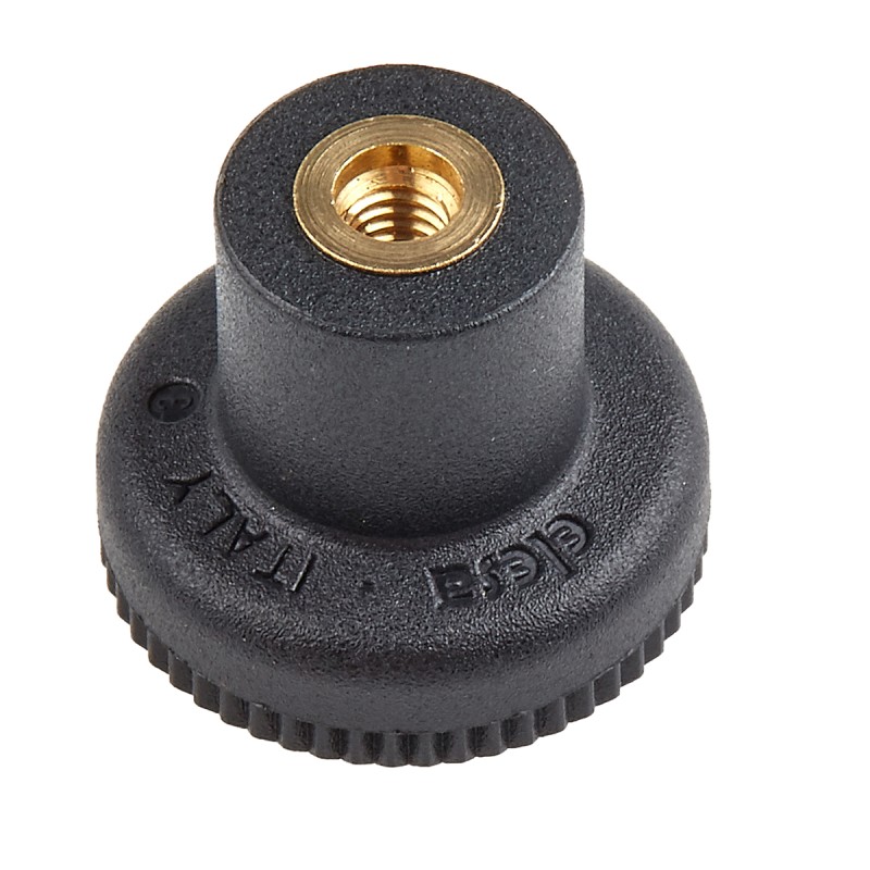 1 Pack of 10 - RS PRO Black Knurled Clamping Knob, M4, Threaded Hole