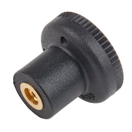 1 Pack of 10 - RS PRO Black Knurled Clamping Knob, M4, Threaded Hole