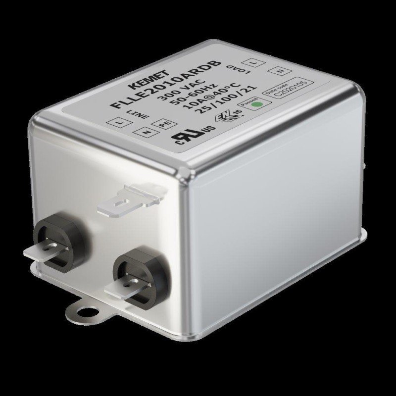 18 pcs - KEMET, FLLE2-R 10A 300 V ac/dc 50-60Hz, Chassis Mount EMI Filter, Single Phase