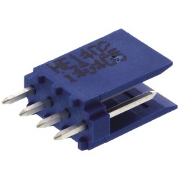 10 pcs - TE Connectivity AMPMODU HE14 Series Straight Through Hole PCB Header, 4 Contact(s), 2.54mm Pitch, 1 Row(s), Shrouded