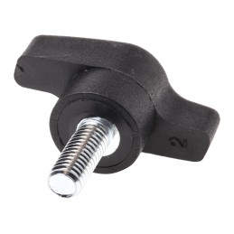 1 Pack of 10 - RS PRO Black Wing Clamping Knob, M6, Threaded Stud