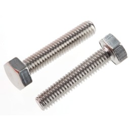 1 Bag of 100 - Plain Stainless Steel Hex, Hex Bolt, M4 x 20mm