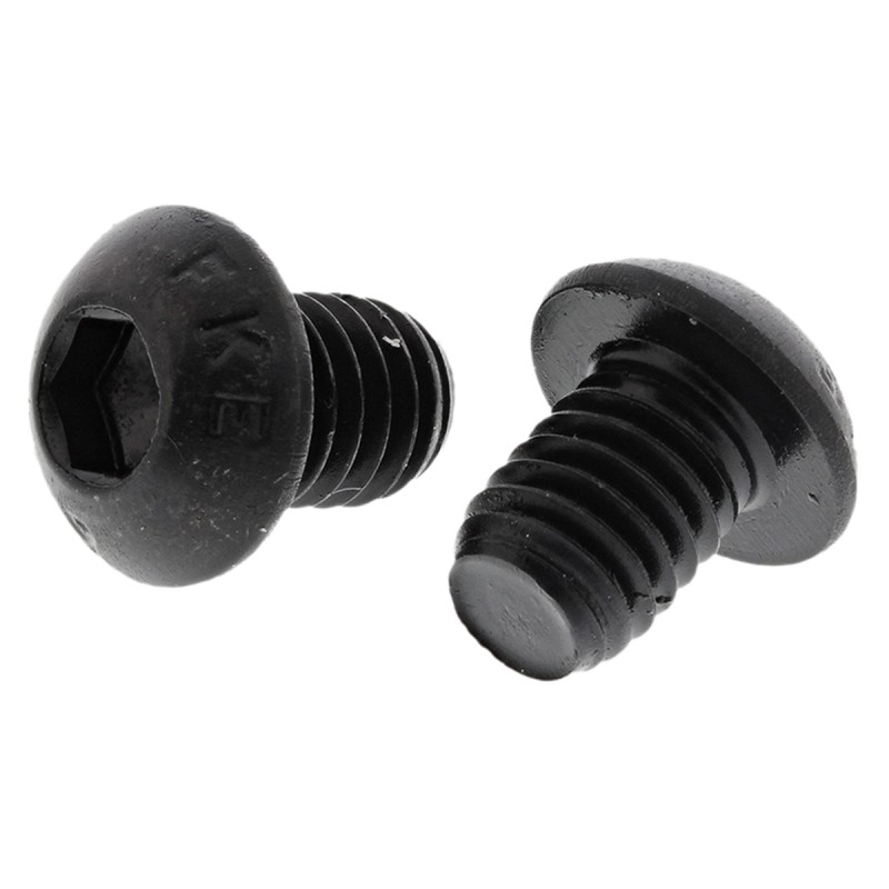 1 Bag of 100 - RS PRO Black, Self-Colour Steel Hex Socket Button Screw, ISO 7380, M6 x 8mm