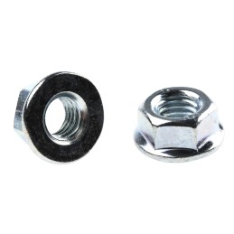 1 Bag of 100 - RS PRO, Bright Zinc Plated Steel Flanged Hex Nut, DIN 6923, M8