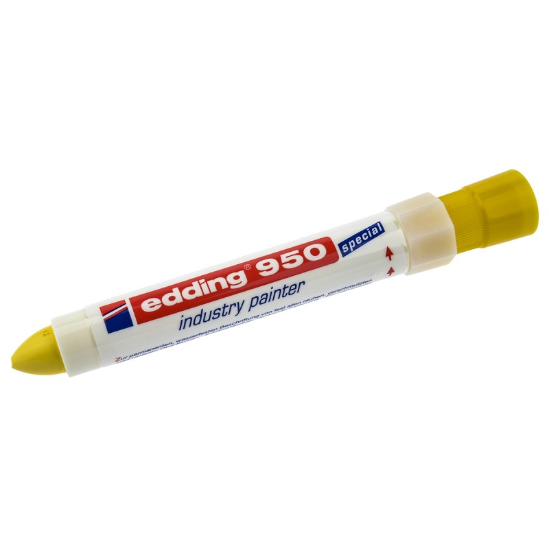 1 pcs - Edding Yellow 10mm Broad Tip Paint Marker Pen for use with Metal