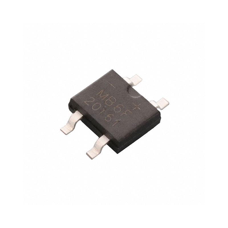 10 pcs : MB6F - BRIDGE RECT 1P 600V 500MA MBF