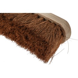 1 pcs - Cottam Broom, Brown With Natural Coco Bristles for Indoor and Outdoor Areas