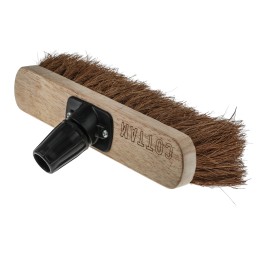 1 pcs - Cottam Broom, Brown With Natural Coco Bristles for Indoor and Outdoor Areas