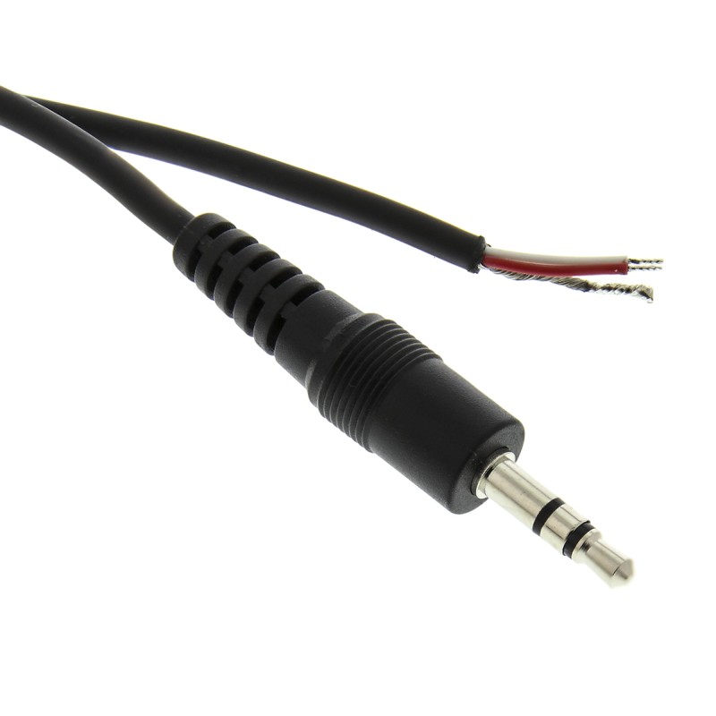 1 pcs - Switchcraft Male 3.5mm Stereo Jack to Unterminated Aux Cable, Black