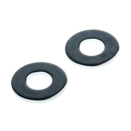 1 Bag of 100 - Bright Zinc Plated Steel Plain Washers, M10, M10, BS 4320