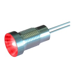 1 Bag of 50 - Oxley OXL/CLH/80 Series Red Panel LED, 28V dc, 8mm Mounting Hole Size, Lead Wires Termination, IP67