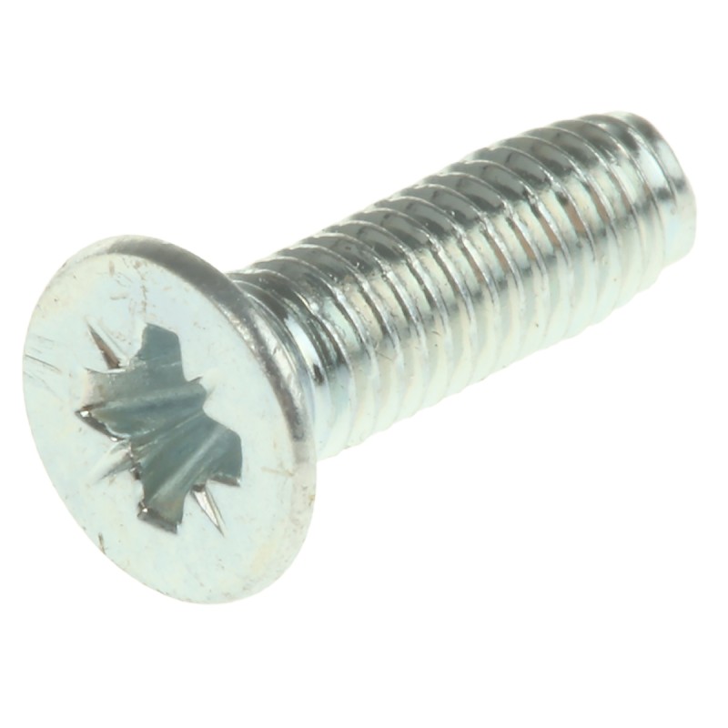 1 Bag of 100 - RS PRO Bright Zinc Plated, Clear Passivated Steel Countersunk Head Thread Forming Screw, M3 x 10mm Long