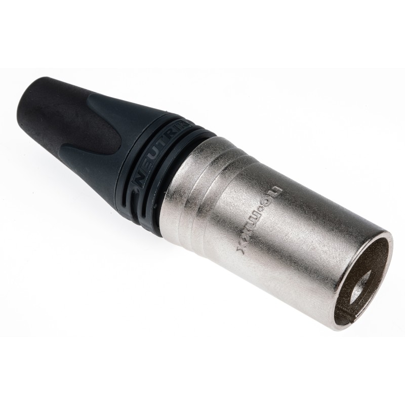 1 pcs - Neutrik Cable Mount XLR Connector, Male, 50 V, 5 Way, Silver over Nickel Plating