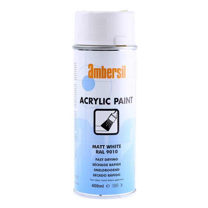 1 pcs - Ambersil 400ml White Matt Spray Paint