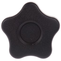 1 Pack of 5 - Elesa 69901 Black Multiple Lobes Clamping Knob, M6, Threaded Stud