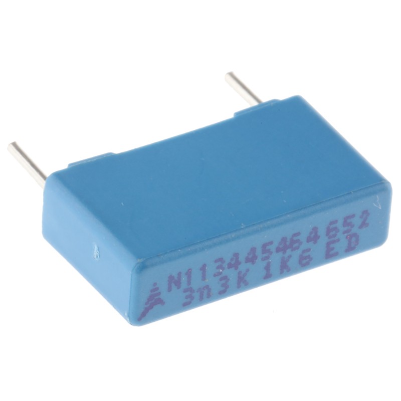 1 pcs - EPCOS B32654 Polypropylene Film Capacitor, 1.6 kV dc, 500 V ac, ±10%, 3.3nF, Through Hole