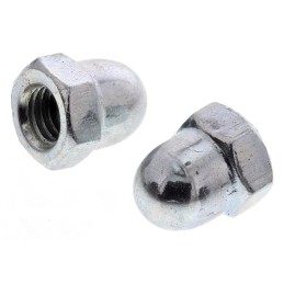 1 Bag of 100 - M5 Bright Zinc Plated Steel Dome Nut