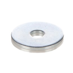 1 Bag of 100 - Bright Zinc Plated Steel Mudguard Washers, M6