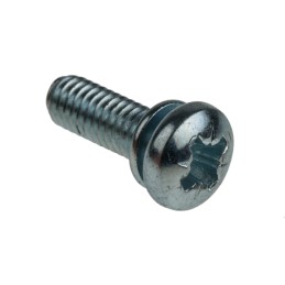 1 Bag of 100 - RS PRO M4 x 12 mmmm Zinc Plated Steel Pan Head Sems Screw, Spring Washer